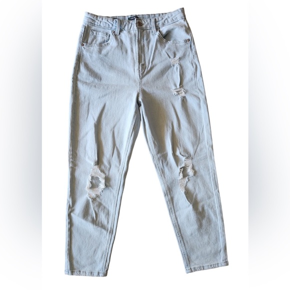 SOLD Distressed High-rise Acid Washed New Age Grunge Trendy Jean - Picture 2 of 3